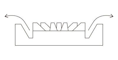 端までこだわりの形状